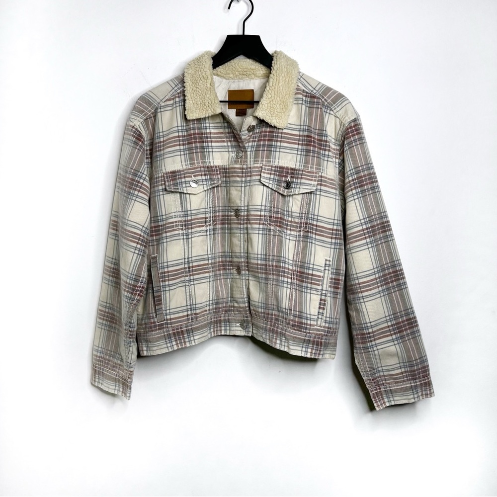AE Plaid Jacket with Sherpa Collar - Shacket
